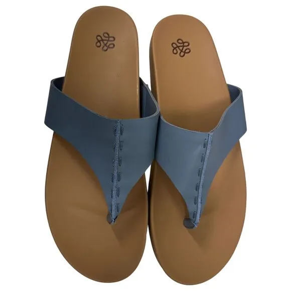 The Sak Everly Blue Leather Flip Flop Sandals Size 10 NEW without Tags - Image 2