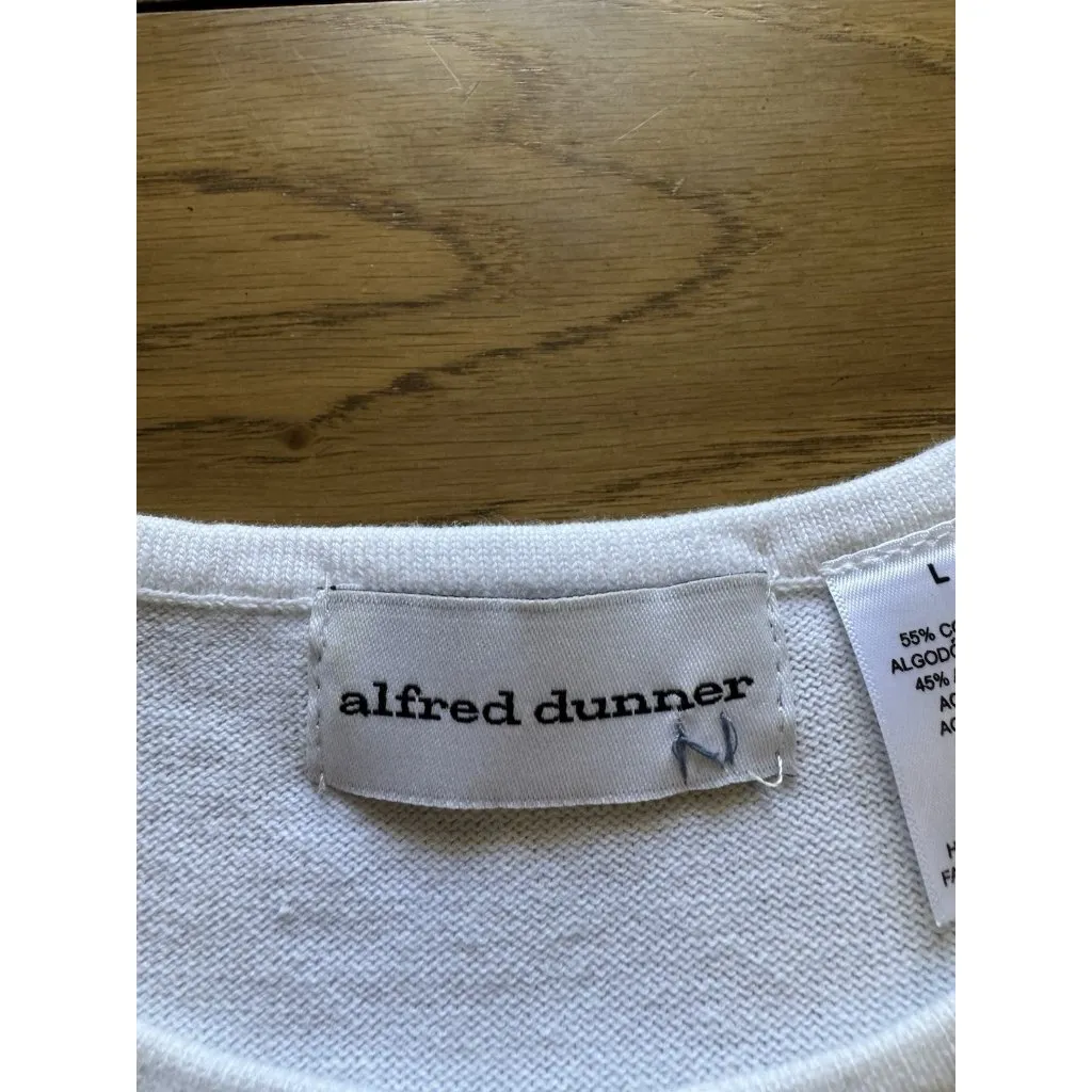 Alfred Dunner Women‎ Short Sleeve Floral Striped Shirt Size Large Office Teacher - Image 3