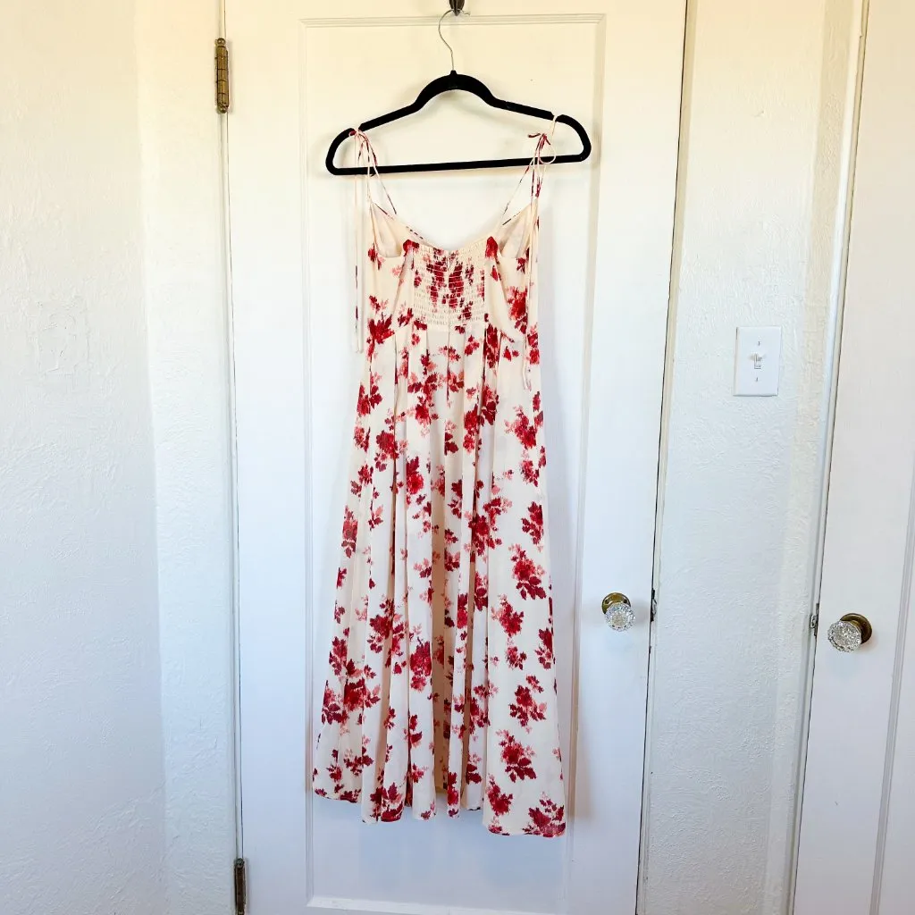 Reformation | Jaelyn Floral Sundress‎ Midi Dress in Carmina Red Size 4P $278 - Image 4