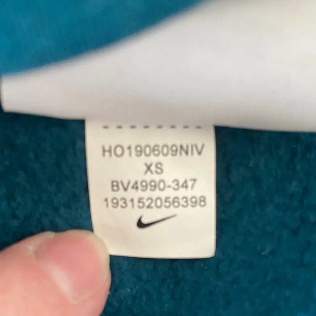 Nike Funnel Sportswear Sweatshirt Womens XS Crop Long Sleeve Half Zip BV4990-347 - Image 4