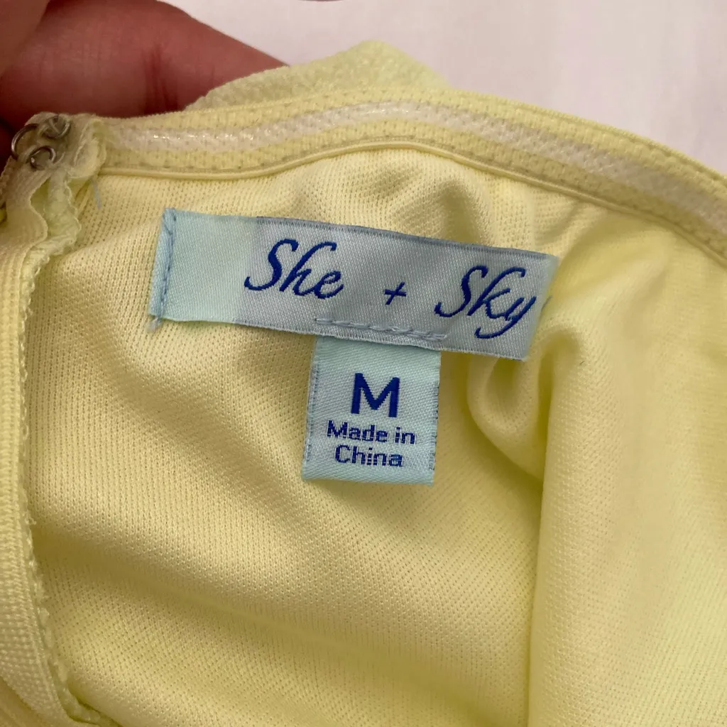 She & Sky Romper Yellow Size M - Image 5