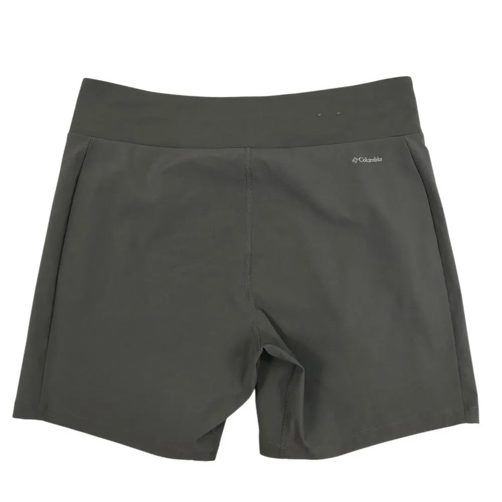 COLUMBIA Tidal PullOn Flex Shorts Women L Gray Stretch Zip Pocket Outdoor Travel - Image 5