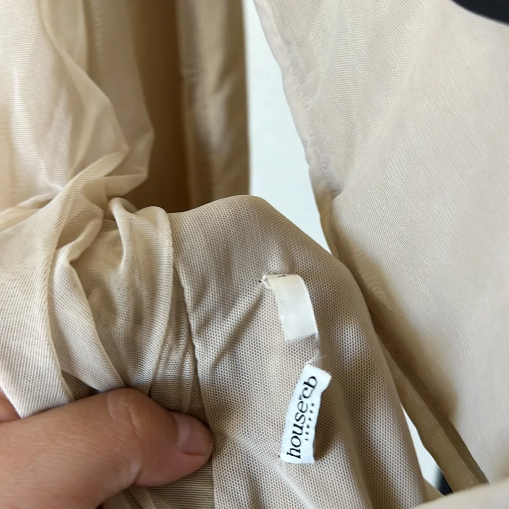 HOUSE OF CB 'Cheyanne'‎ Ecru Gathered Bodysuit NWOT size L - Image 11