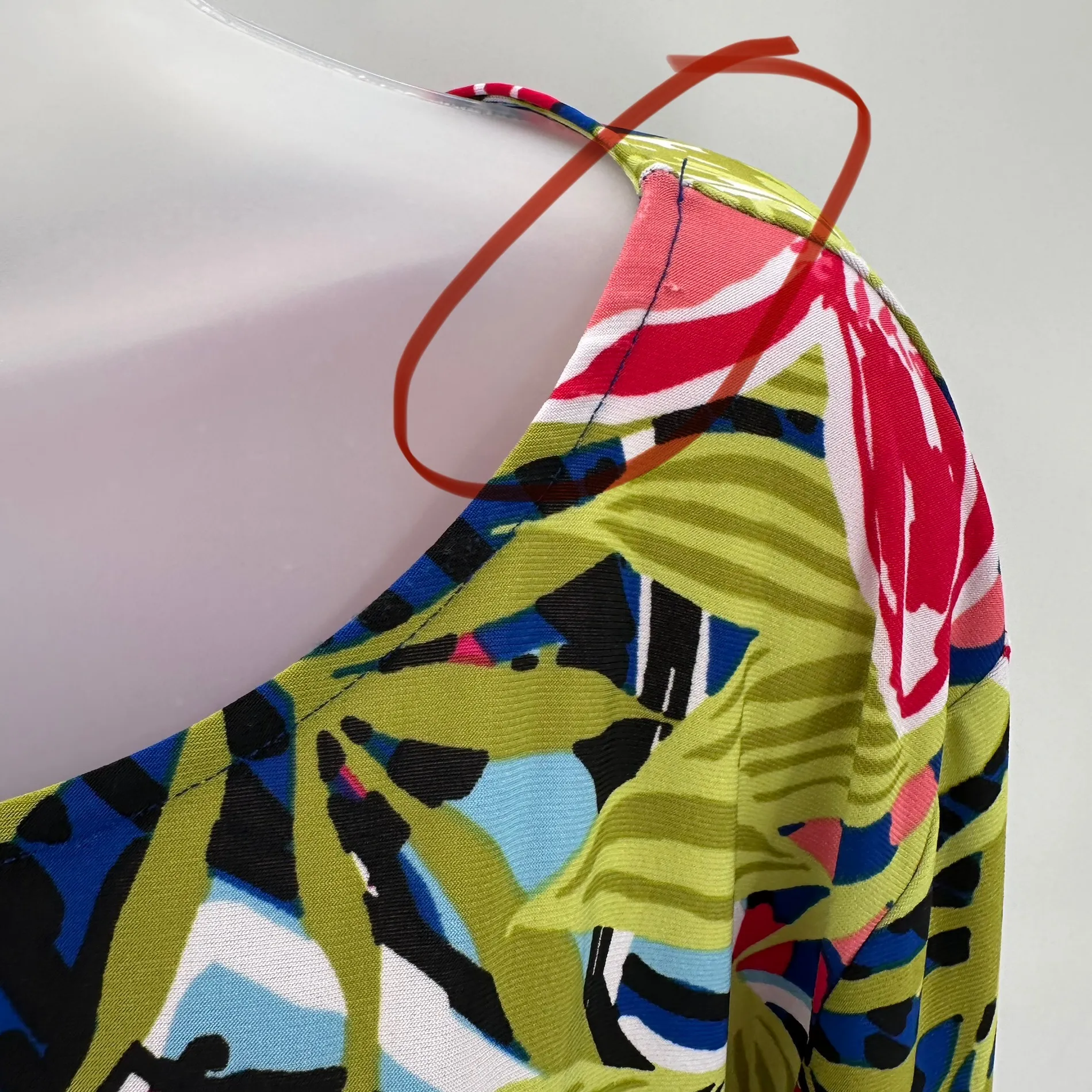 Jones Studio Top Womens 3X Plus Size Floral 3/4 Bell Sleeve Blouse Spring Jersey - Image 4