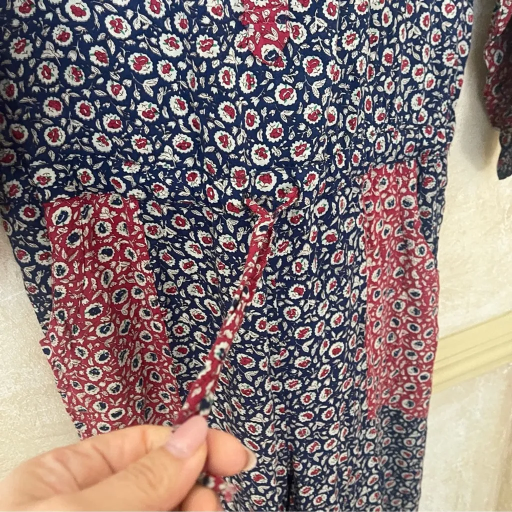 Free People Y2K Leia Floral Jumpsuit Village Country Style Boho Cottagecore Sz S - Image 11