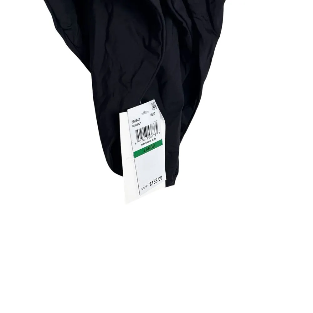 Becca Rebecca Virtue Black Plunge V-Neck One Piece Swimsuit Size Large - Image 5