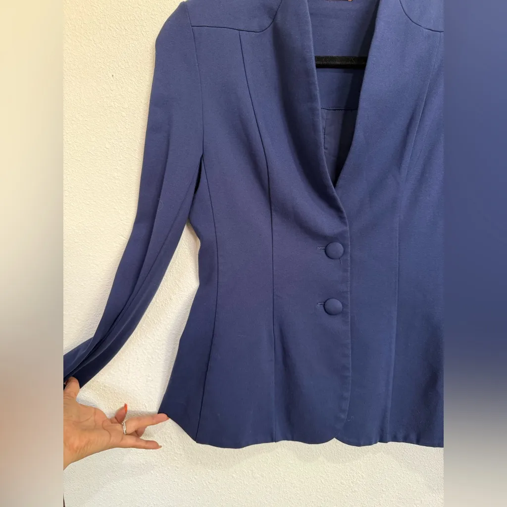 Marycrafts Navy Blue Buttoned Blazer size small - Image 4