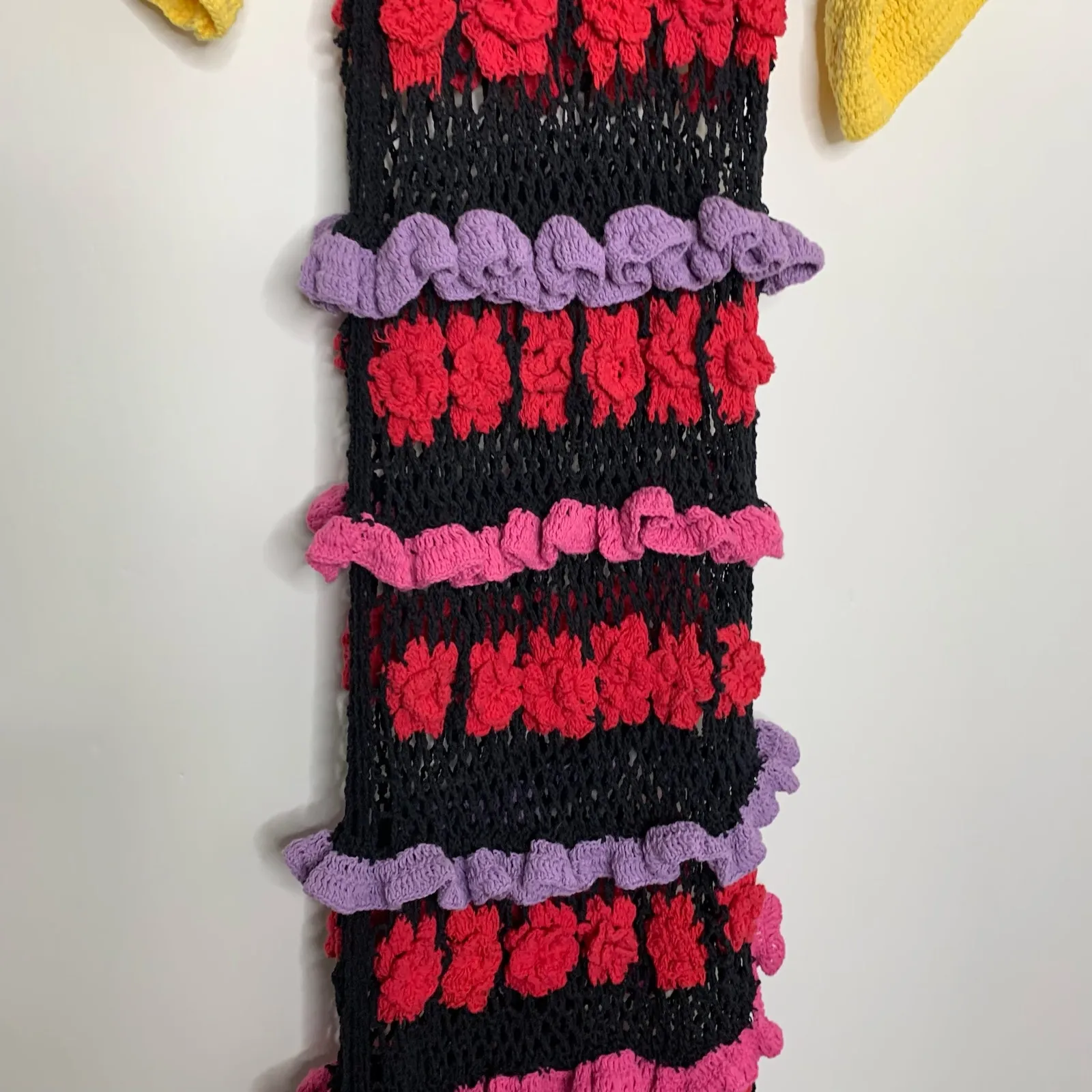 CeliaB Ambra Embroidered Midi Dress Black Womens XS - Image 3