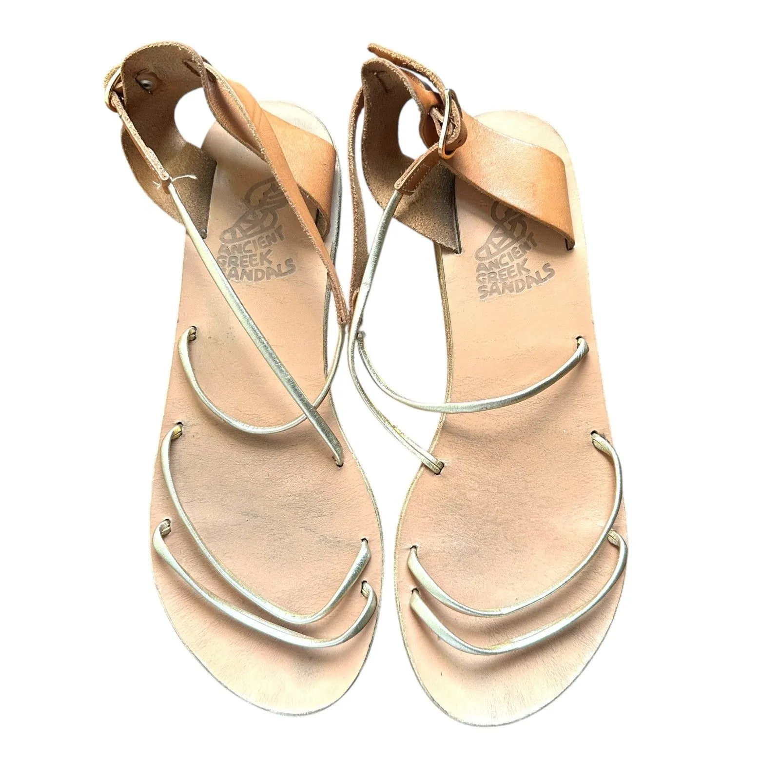 ANCIENT GREEK SANDALS Melovia Strappy Sandals‎ Sz 39 Tan - Image 3