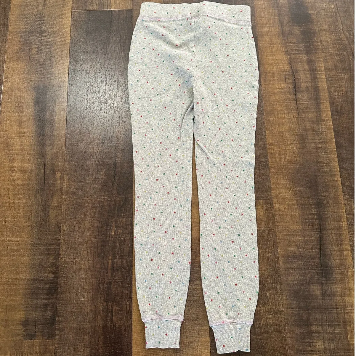 Boden Thermal Pajama Set Henley Top and Jogger Pants Grey Star Print Size US 6 Gray Size M - Image 9