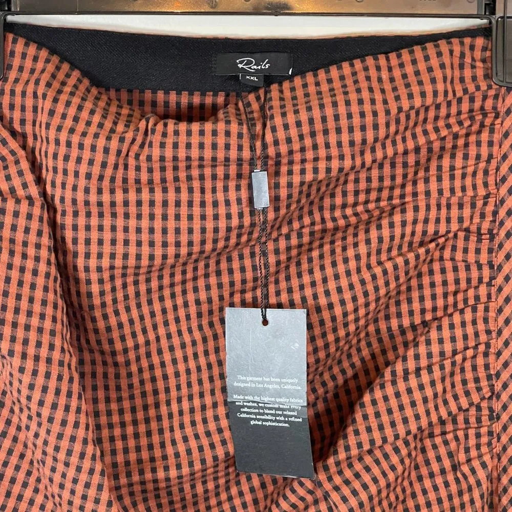 NWT Rails Luci Skirt in Russet Gingham - Image 4