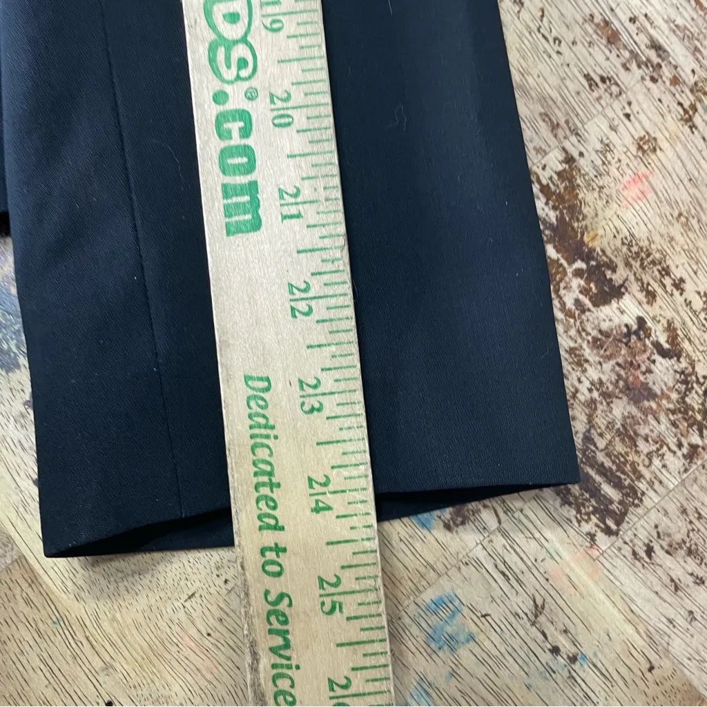 Armani Collezioni Black Virgin‎ Wool Blazer Tie Back Made in Italy Size 12 - Image 9