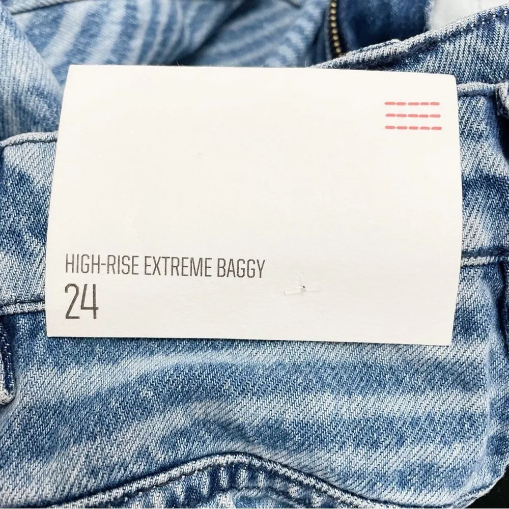 NWT BDG Rih Extreme Baggy Jean Blue Swirl Multi Streetwear Jeans Size 24 | 00 - Image 12