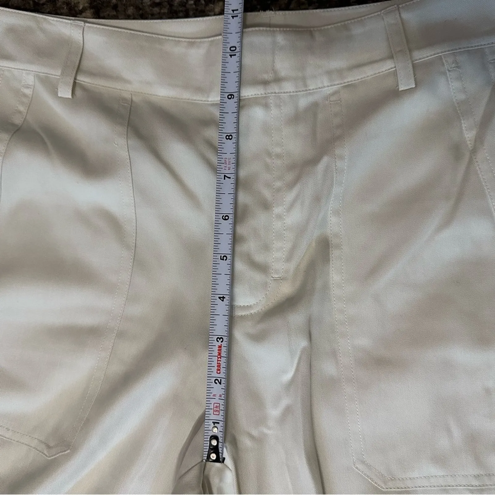 Vince NWT Women’s Size 10 Chalk Cream Tailored High Rise Trousers Pants - Image 8