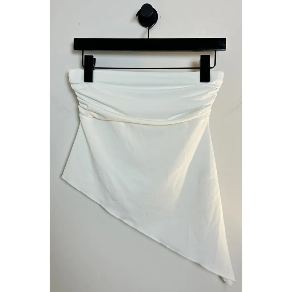 BDG Urban Outfitters Y2k Asymmetrical Tube in White Size Small - Image 2