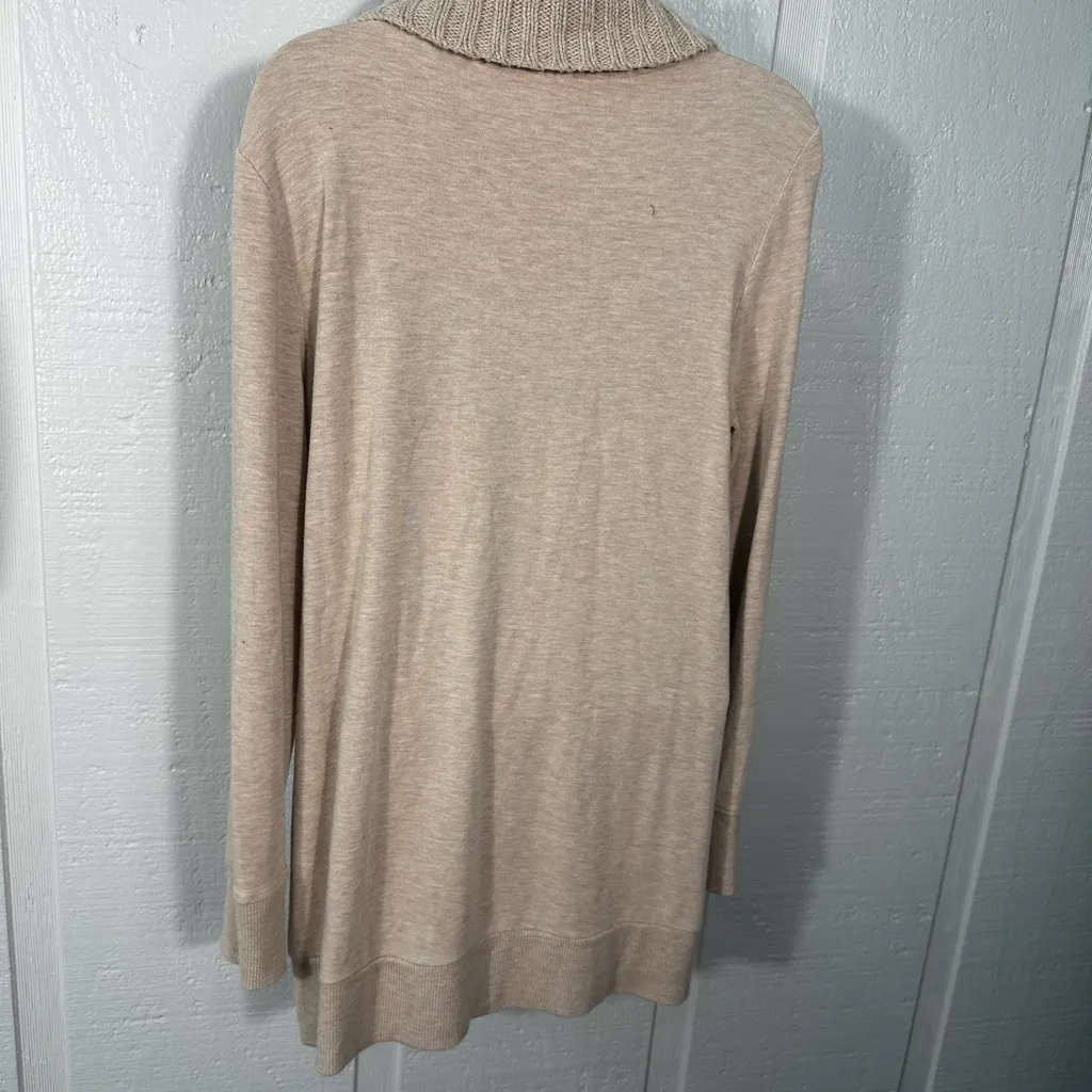 Zenergy By Chico's Womens Tan Turtle Neck Sweater Size 0 EUC - Image 6