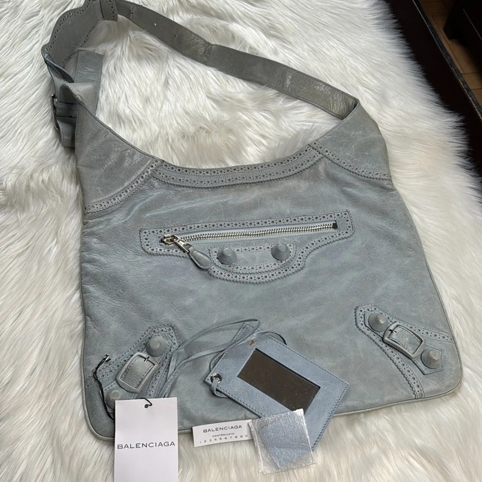 Balenciaga Pale Blue Giant Besace Messenger Bag - Image 11