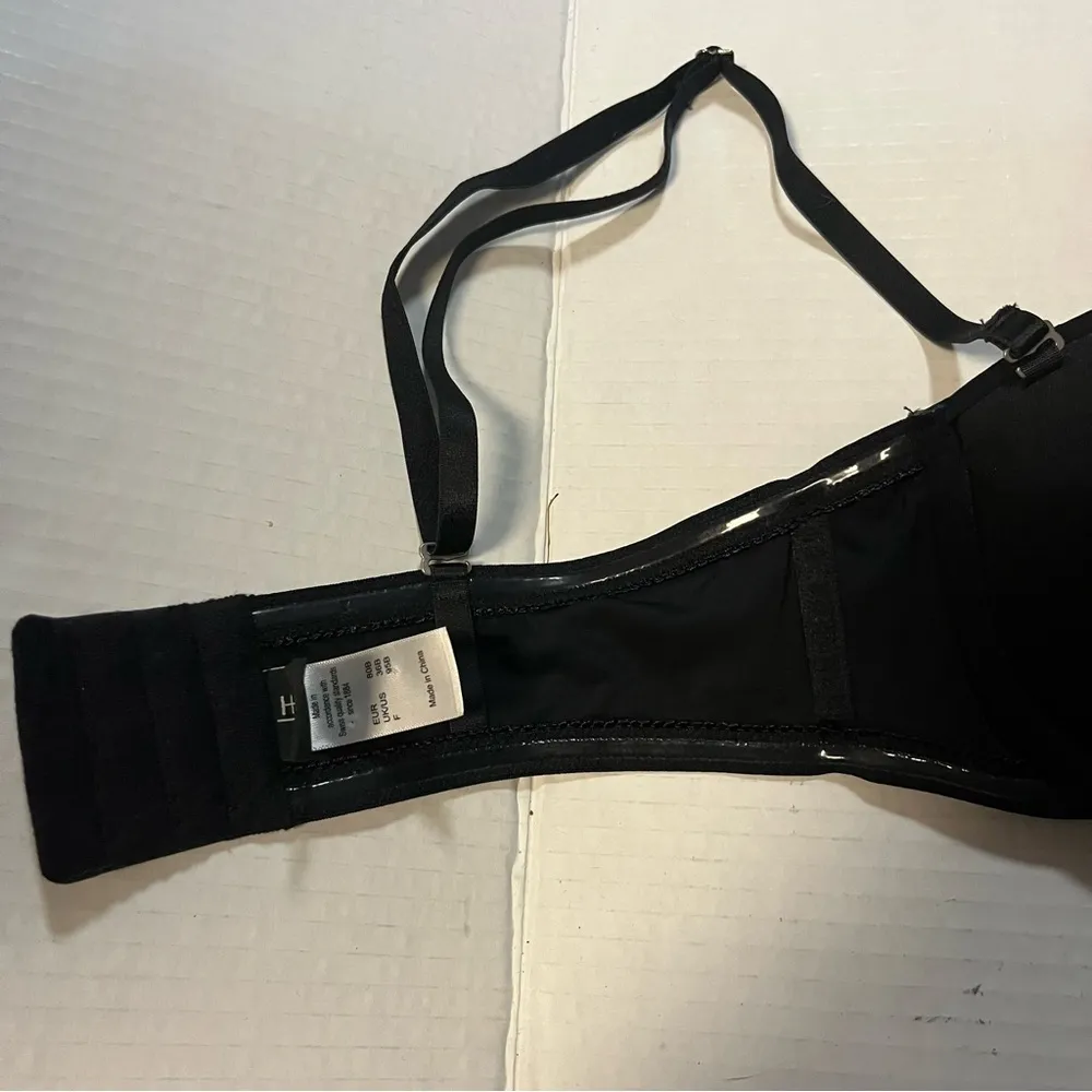Hanro of Switzerland Bra Black Balconette Multiway Bra Sz 36B EUC - Image 9