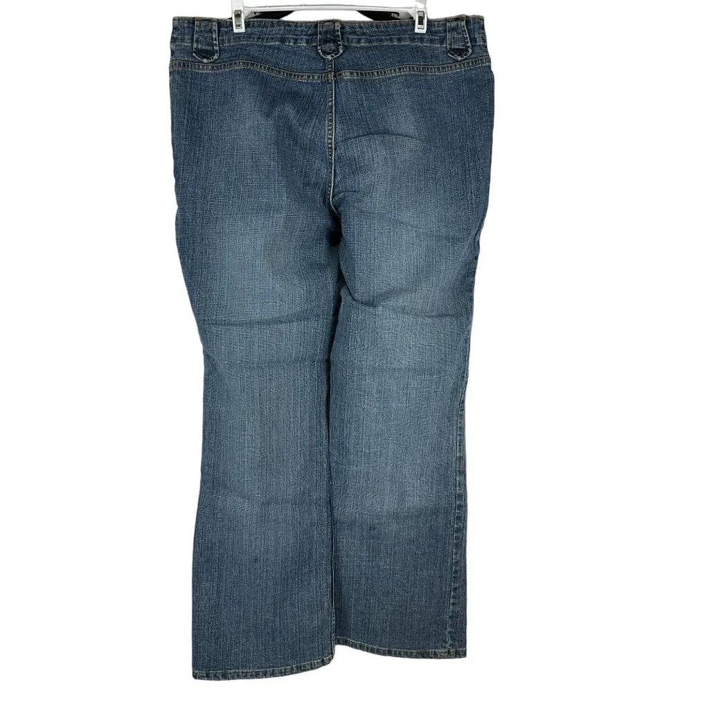 Faded Glory Premium Denim Vintage Bootcut Jeans Missy Average Size 16 Stretch - Image 2
