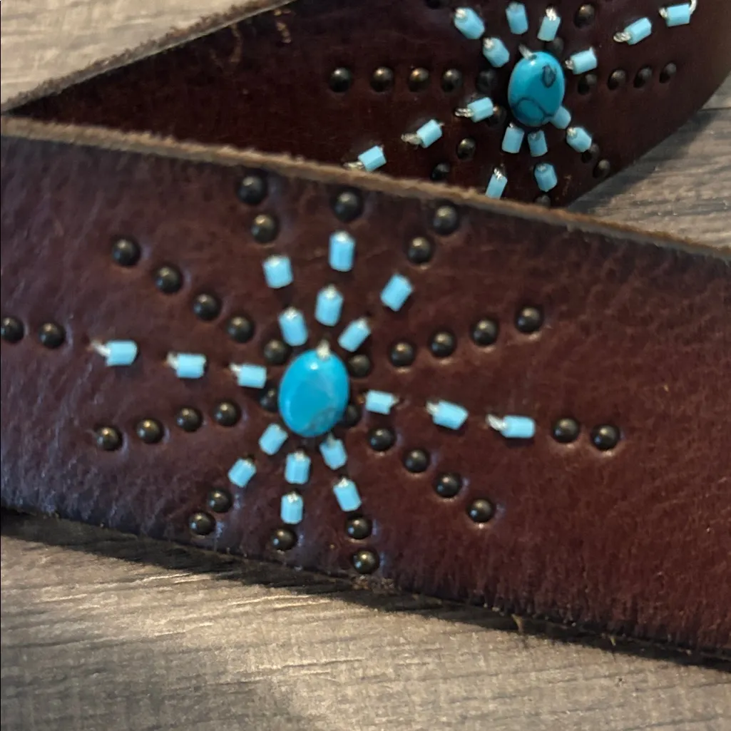 Brown Embellished Women's Belt - Image 3