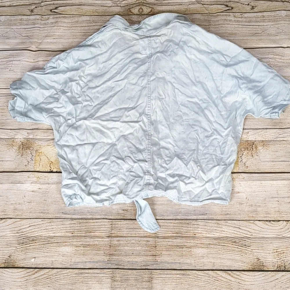 Rails holly tie front shirt blue denim size small - Image 5