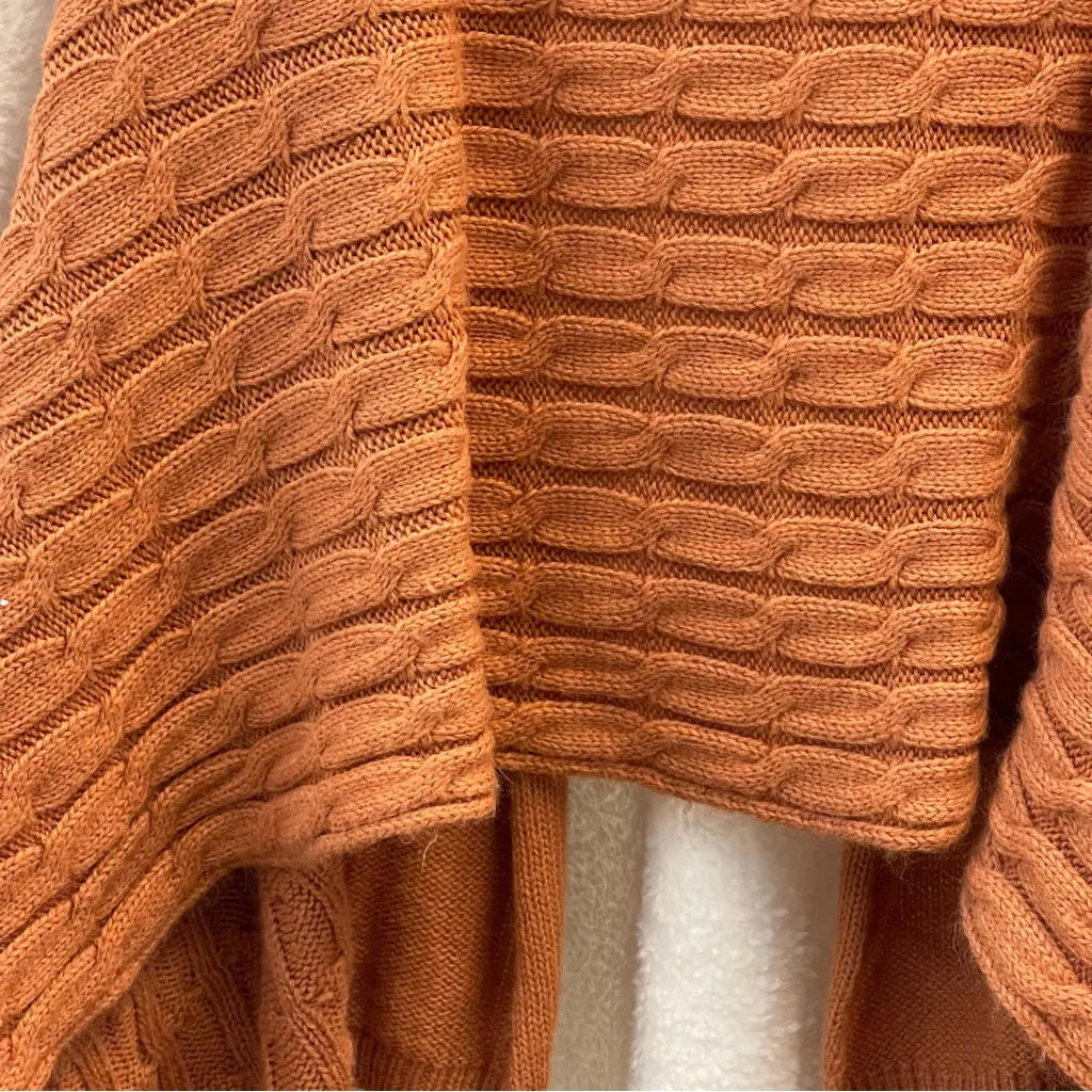 GANZ Women's Sweater in Warm Rust Orange Size M - Image 5