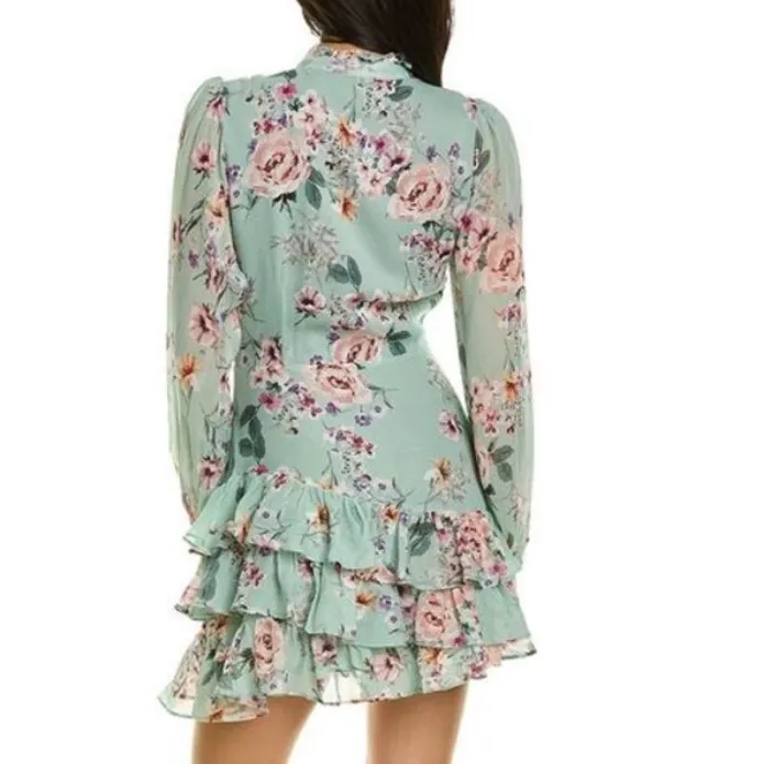 Yumi Kim Floral Jenna Long Sleeve Dress in Mint Green - Image 11