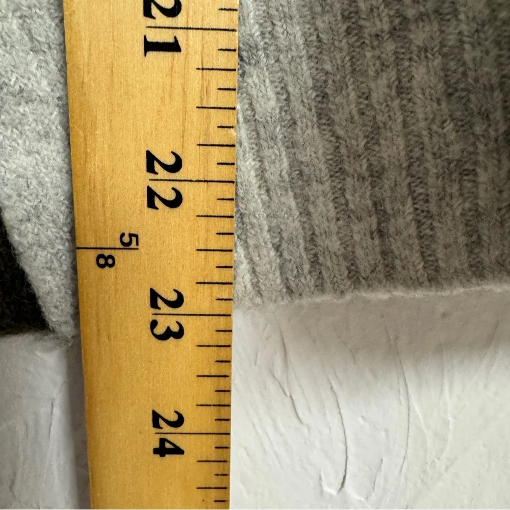 Madewell Green & Tan Merino Wool & Alpaca Blend Sweater Womens S Balloon Sleeve - Image 9