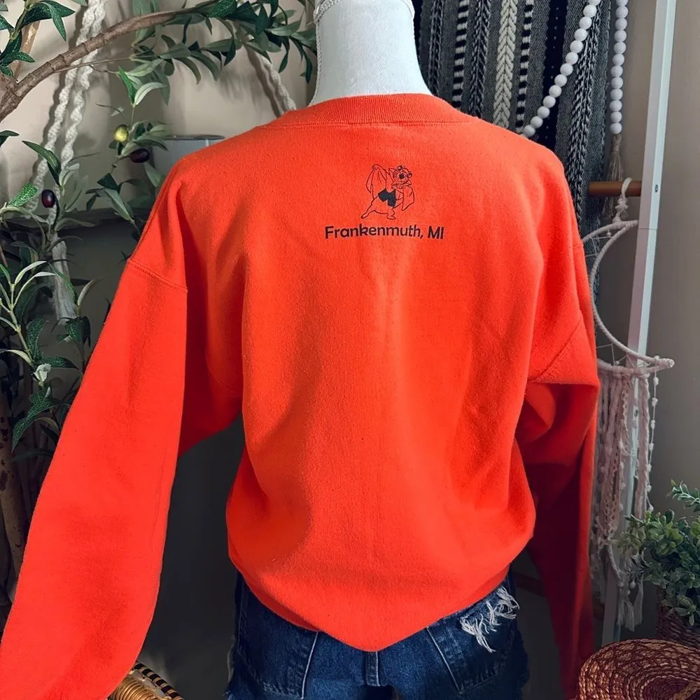 Vintage Happy Halloween Yogi Bear Jellystone Park Crewneck Sweatshirt Orange Size M - Image 5
