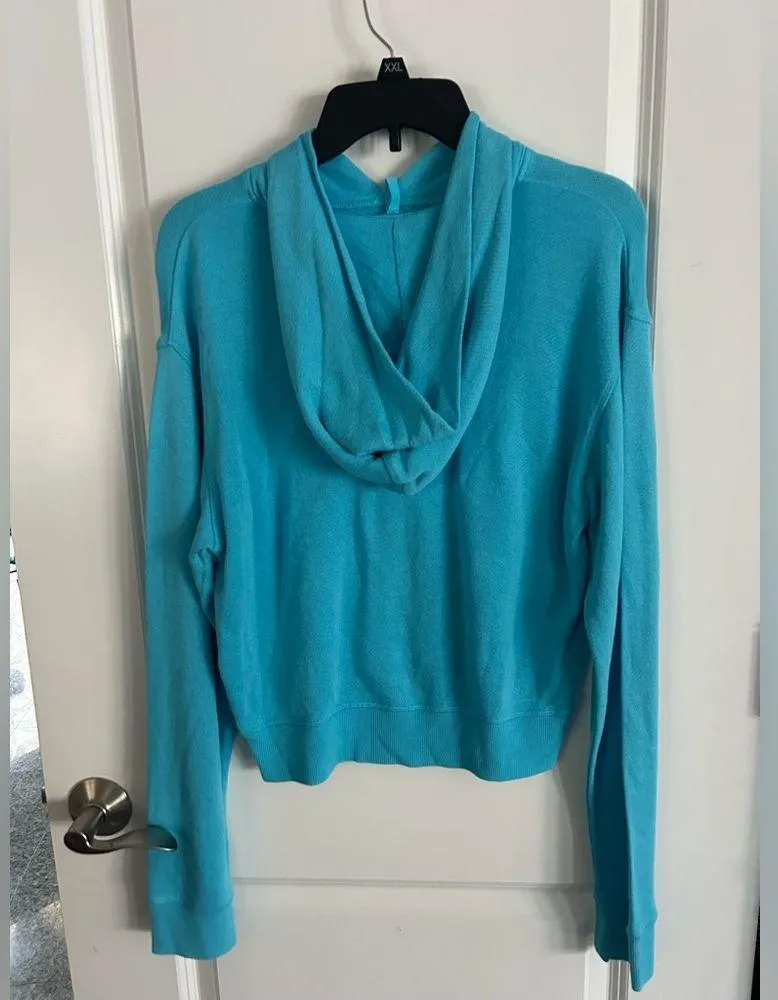 Skims Modal French Terry Classic Hoodie Cyan - Image 4