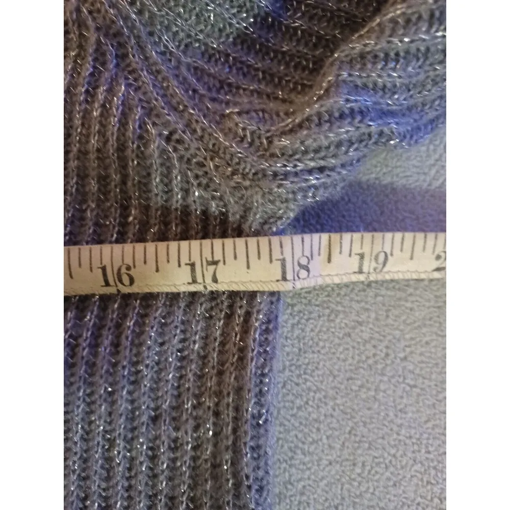 fenn wright manson womens wool blend silver metalic sweater size medium pullover - Image 5