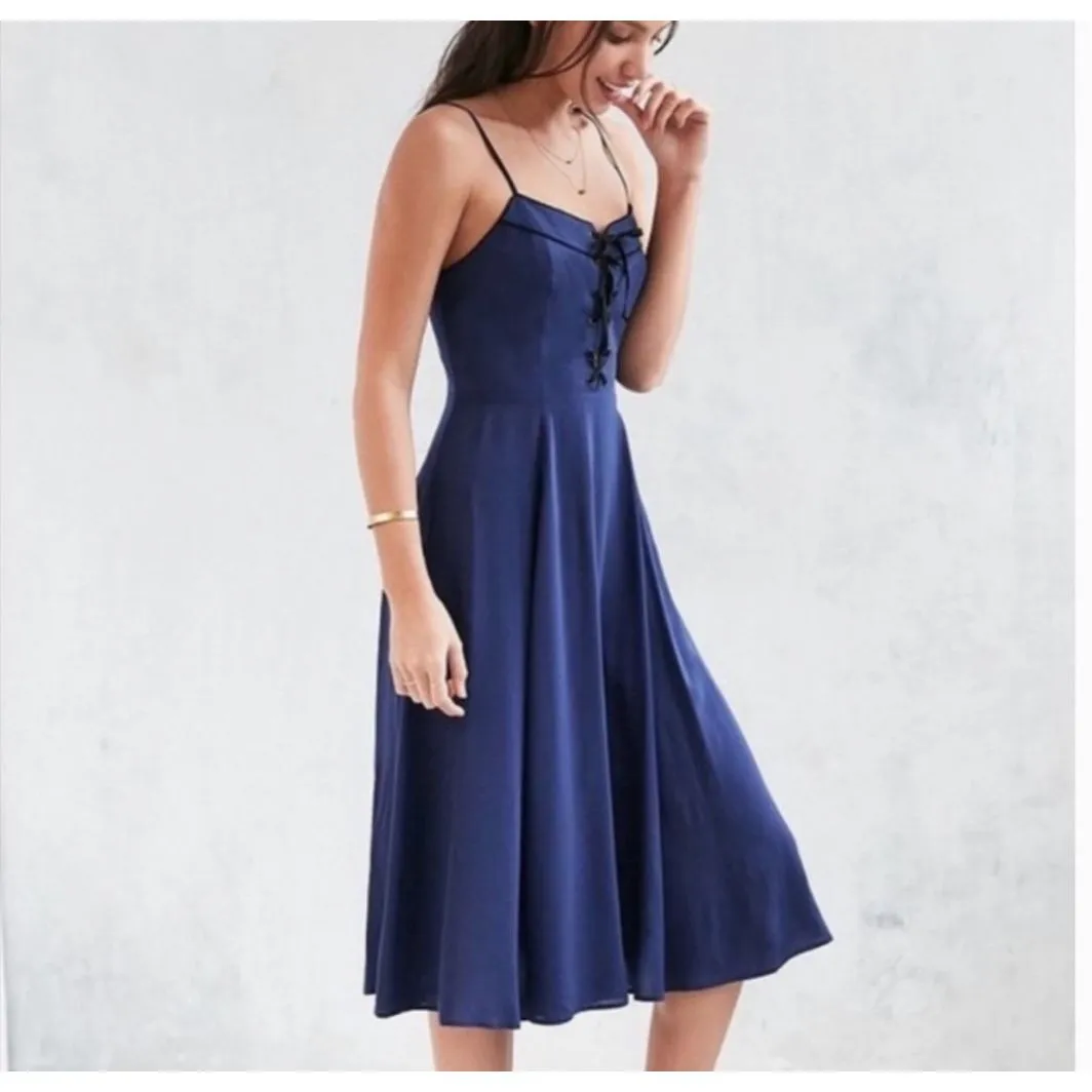 ✨COOPERATIVE GEORGIA MAY BLUE Lace Up Sz 4 DRESS✨ - Image 2