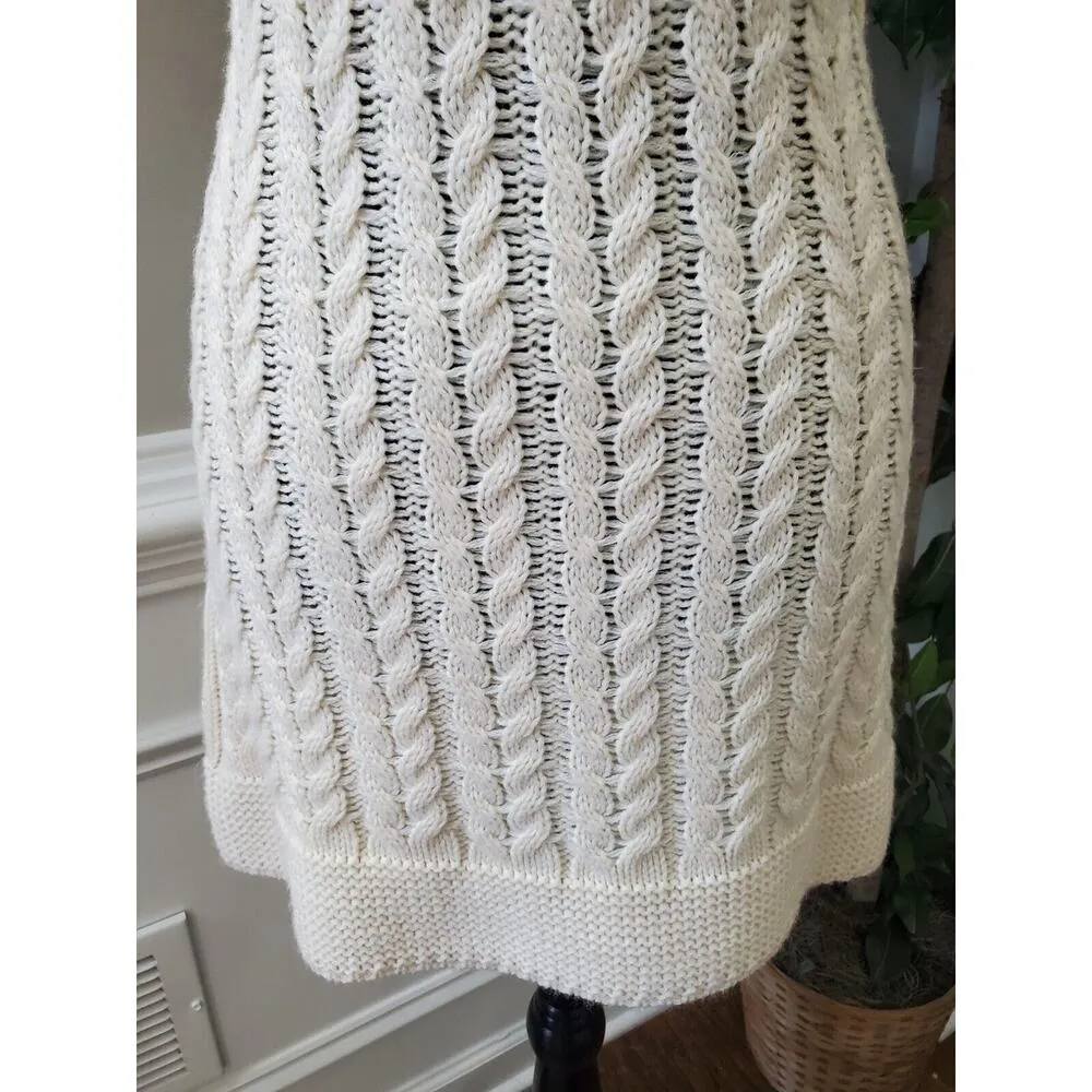 John Paul Richard Women's Beige Acrylic Round Neck Knee Length Sweater Dress XL - Image 4