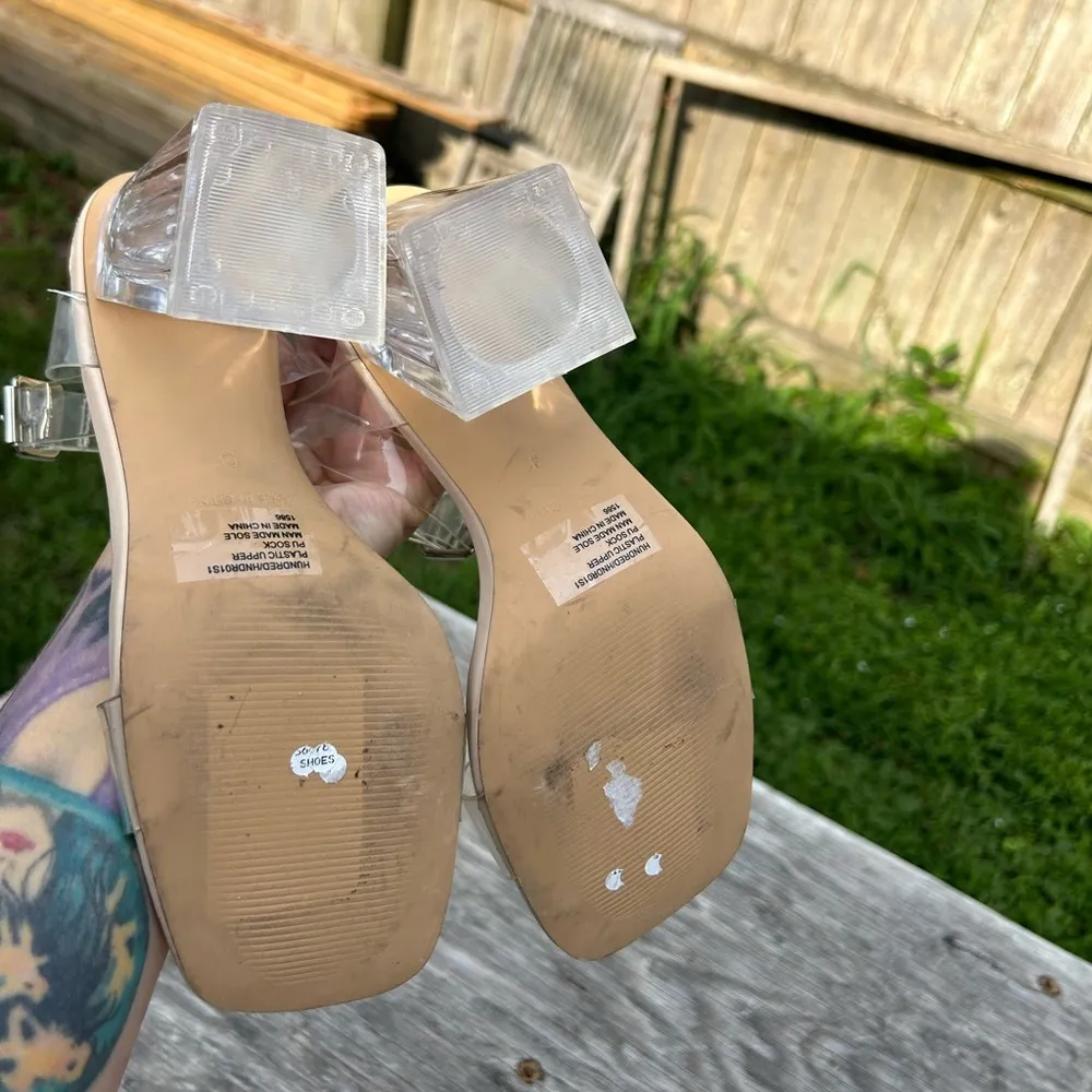 Steve Madden Clearer Clear Sandal block heel size 9‎ - Image 8