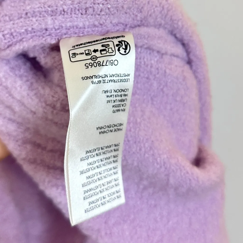 FREE PEOPLE Jaci Long Sleeve Mock Neck Sweater Dress in Lavender Size X-Small - Image 6