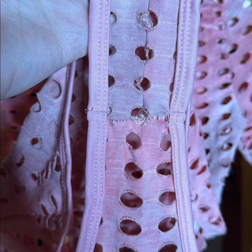 Jade Pink Tie Dye Mesh Cutout Bodysuit & Legging Set XS / Small - Image 13