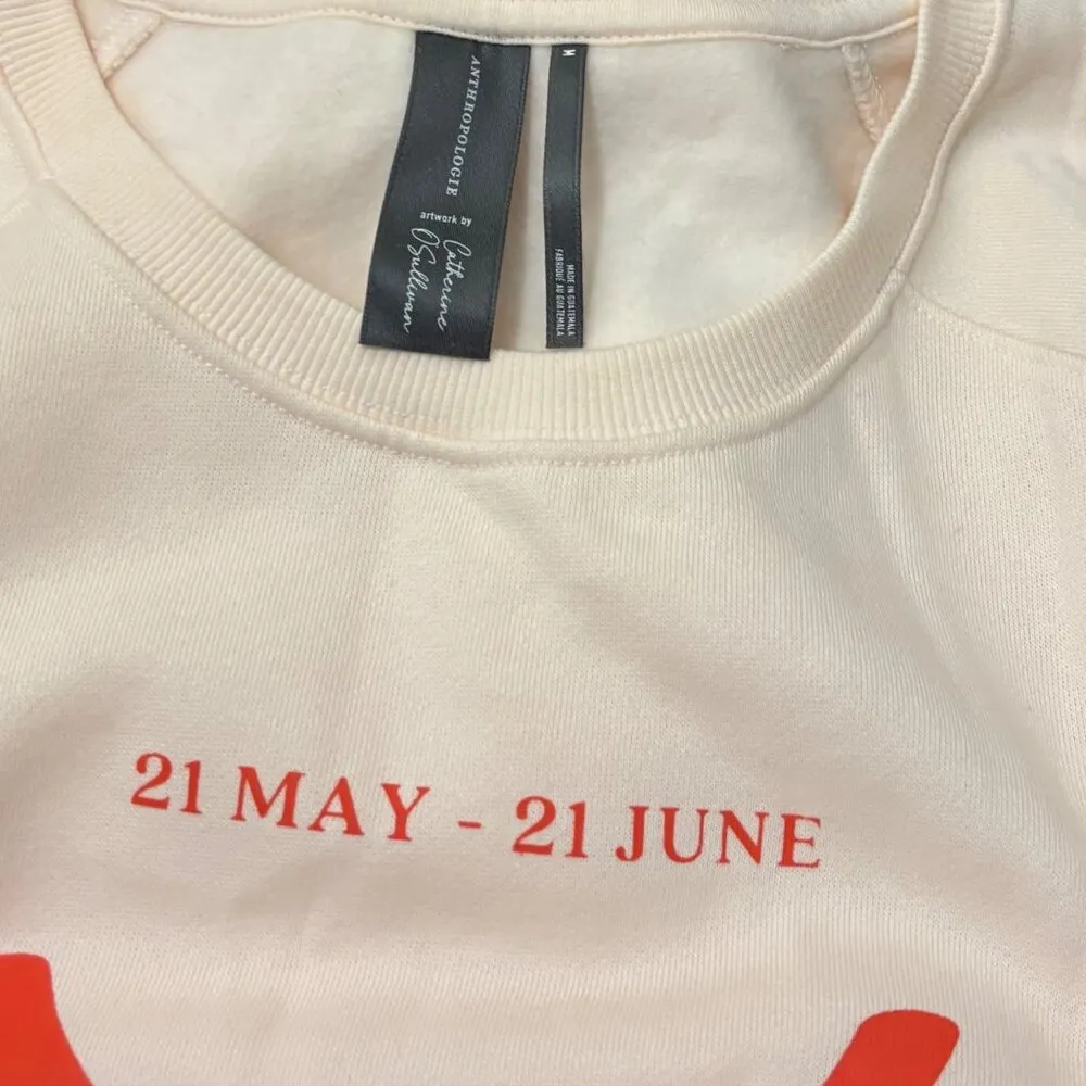 Anthropologie Womens The Zodiac Sweatshirt by Catherine O'Sullivan Size M Gemini Red Size M - Image 6