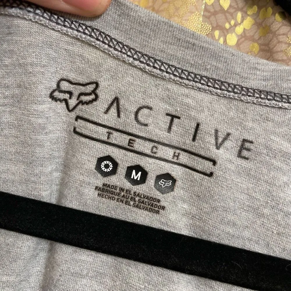 Fox Fox Racing Women’s M Grey Active Tech Classic Logo T - Image 4