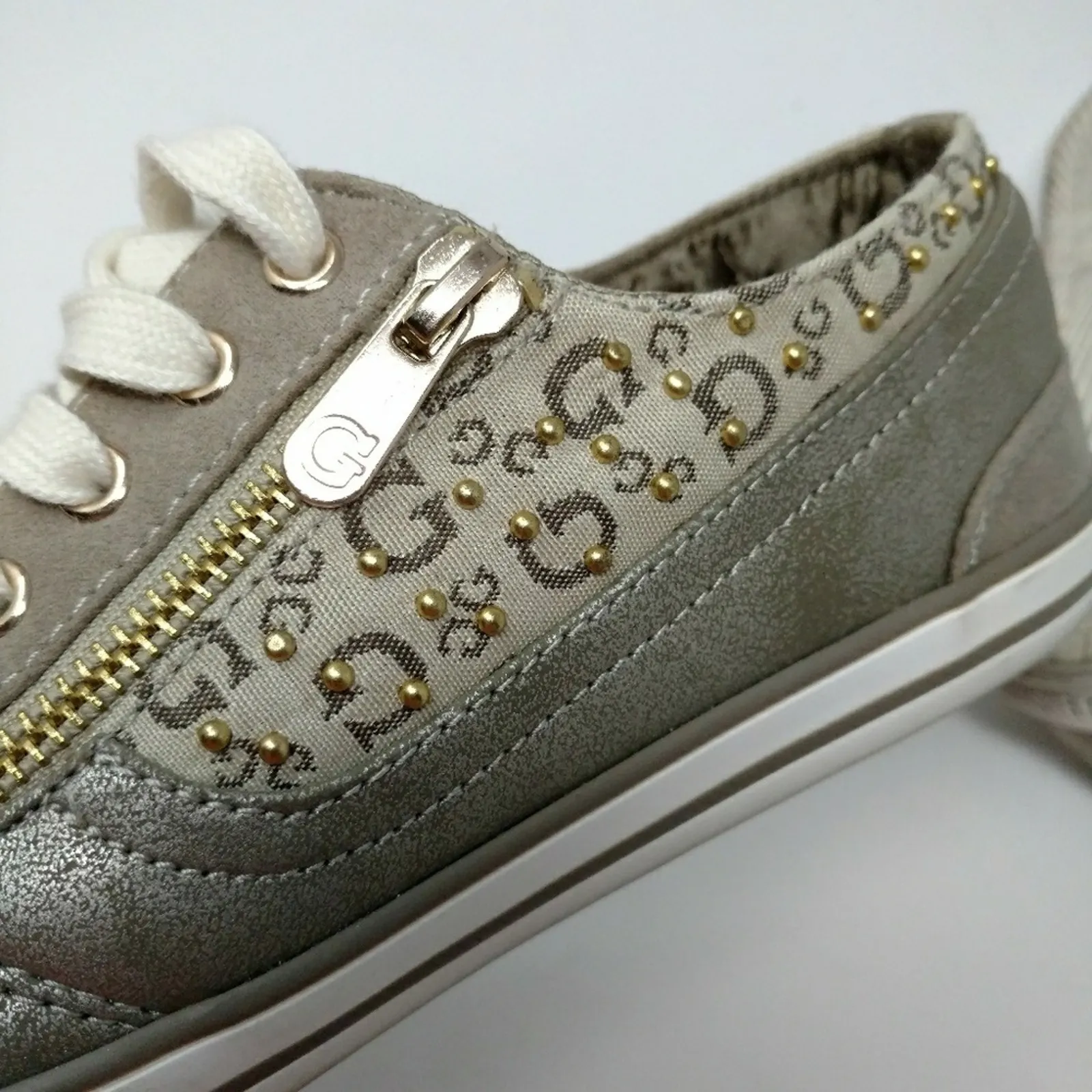 Guess Chancey 7 Side Zip Embellished Sneakers - Image 3