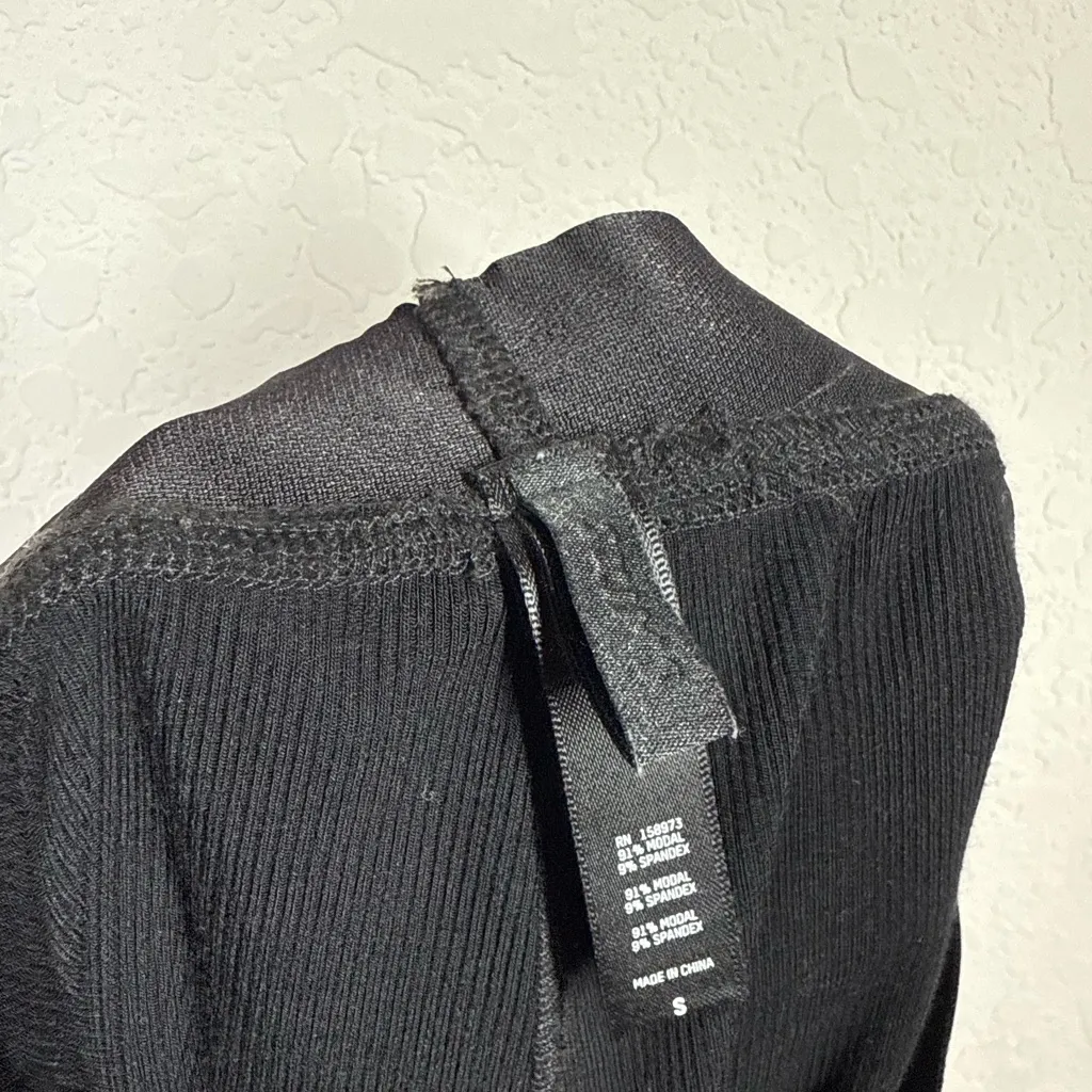 Skims Cotton Collection Ribbed Cotton Blend Jersey Boxer Shorts Sz Small - Image 6