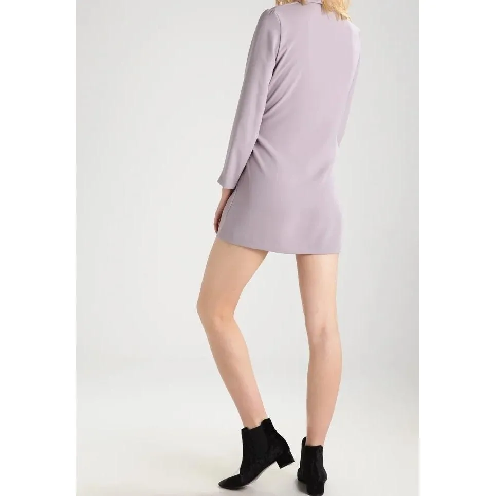 Topshop Women's Light Gray Second Hand Everyday Wrap Around Dress Size US4‎ - Image 9