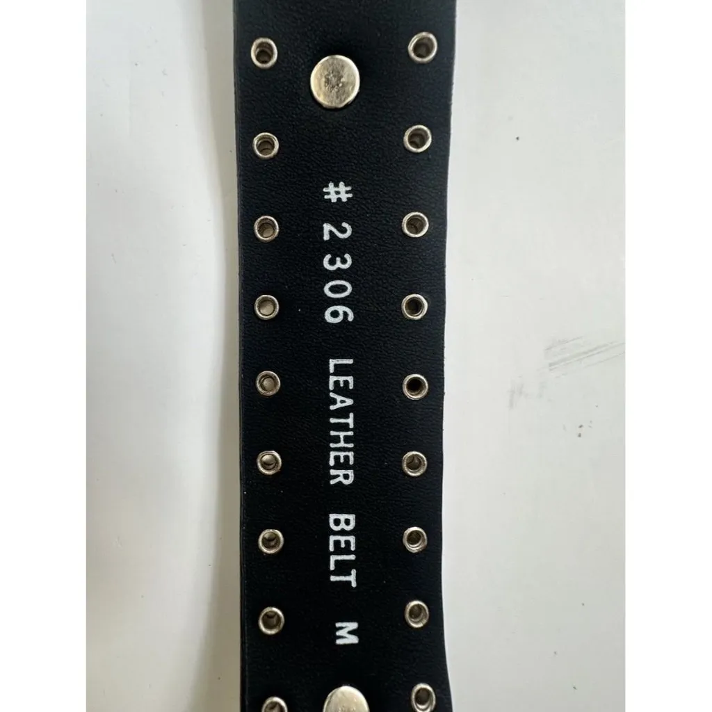 Womens Motorcycle Black Leather~Belt~Studded Cowgirl~Old Stock Genuine Medium - Image 5