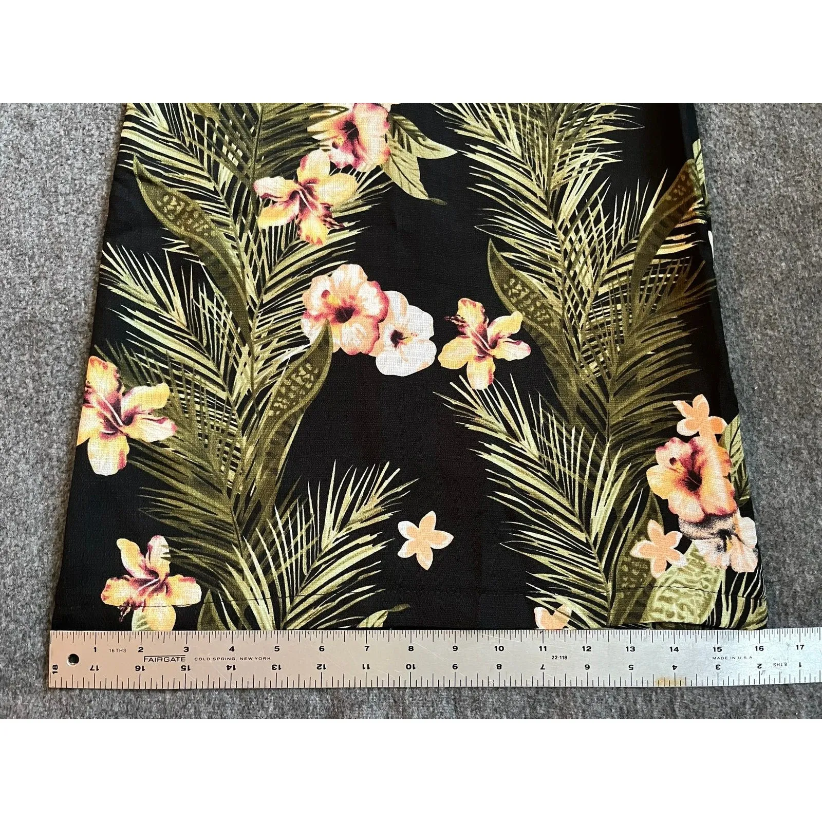 Beach Retro Women Printing‎ flowers Wide Leg Green Pants with pockets XXS Size 00 - Image 8