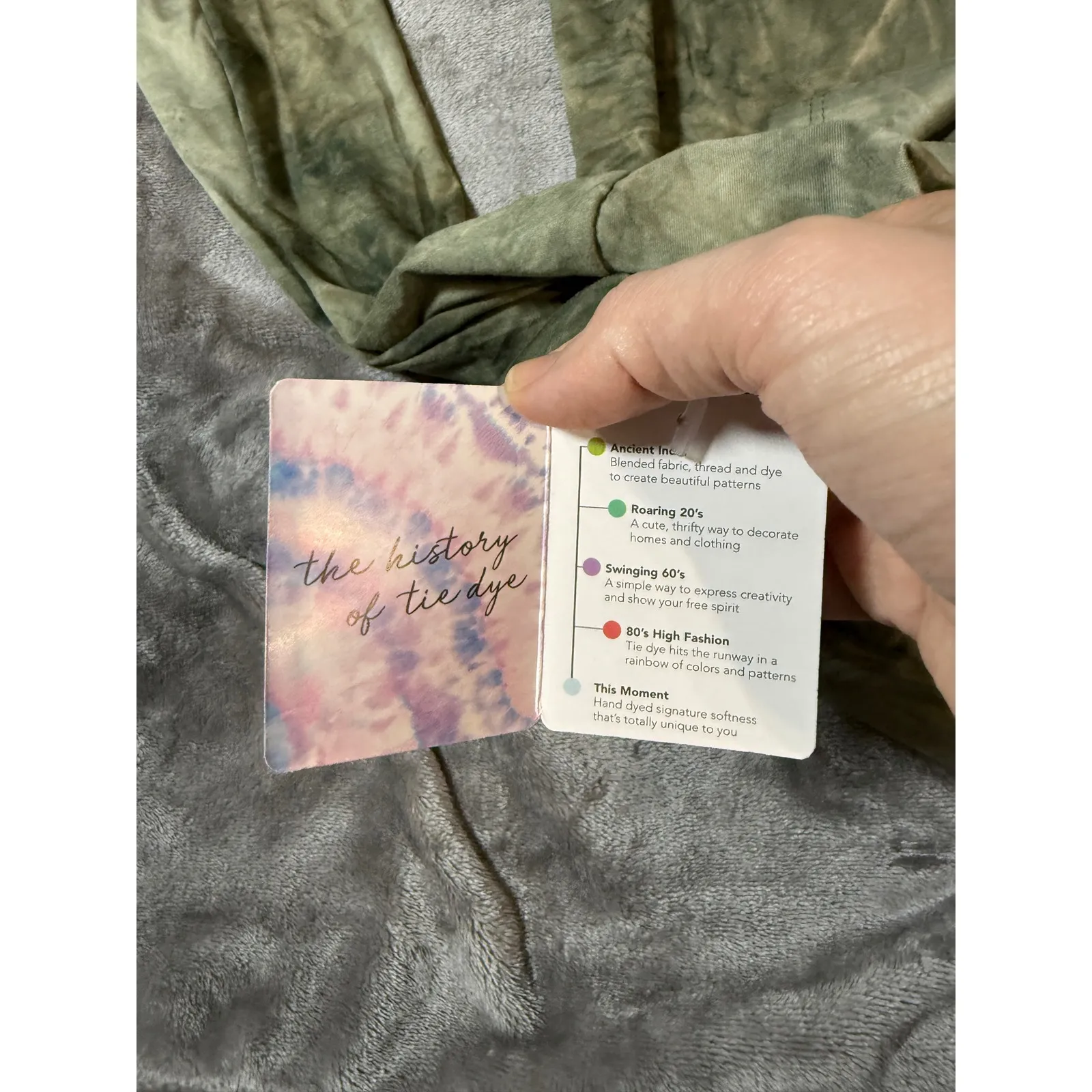 NWT Hello Mello Green Tie Dye Long Sleeve Hoodie‎ Shirt SZ Small 4 - Image 3