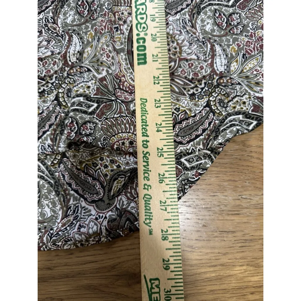 Ann Taylor LOFT Paisley‎ Long Sleeve Blouse Top Size Medium Boho Peasant Flowy - Image 4