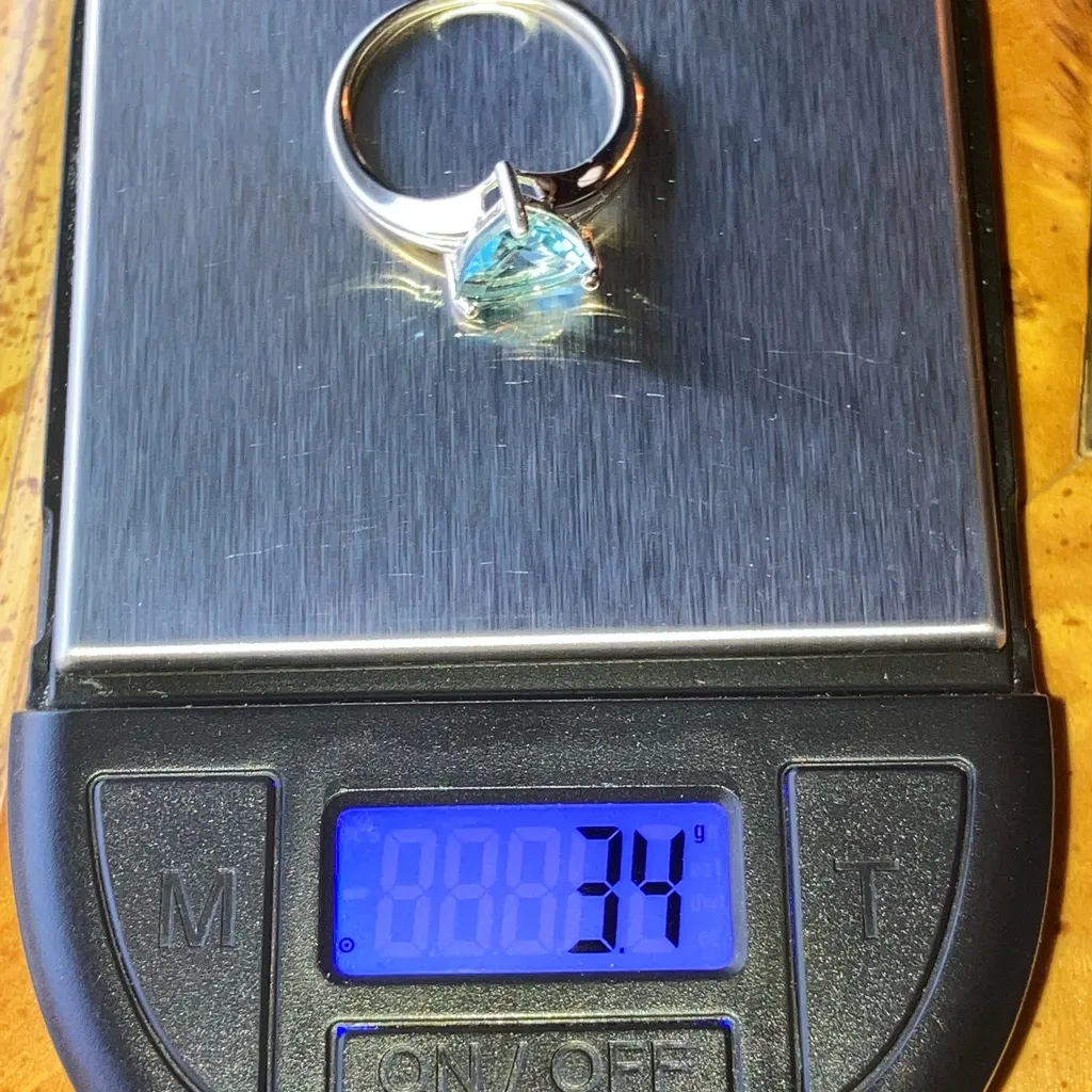 Sky Blue Topaz Sterling Silver Ring Size 8 - Image 9