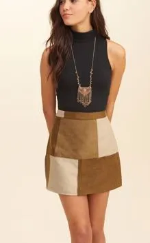 Patchwork Skirt Brown Size 00 - Image 2