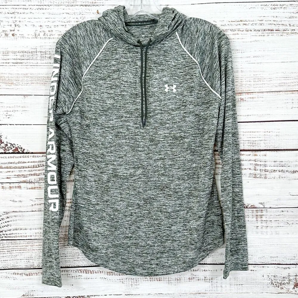 NEW Under Armour Gray and White Velocity Wordmark Hoodie Size Small, MSRP $40 - Image 5