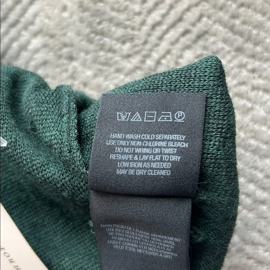 Anthropologie HOM Green Knit Wide Leg Pants Size XS Tie Waist NWT - Image 12