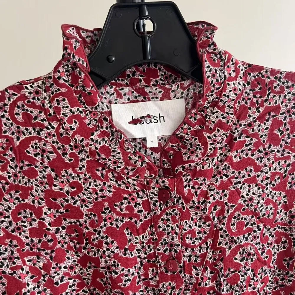 NWOT BA&SH CHELSEA Floral MIDI DRESS SIZE 0 - Image 6